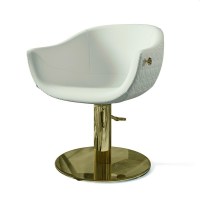 Sillón Queen Mary - White base Gold 18
